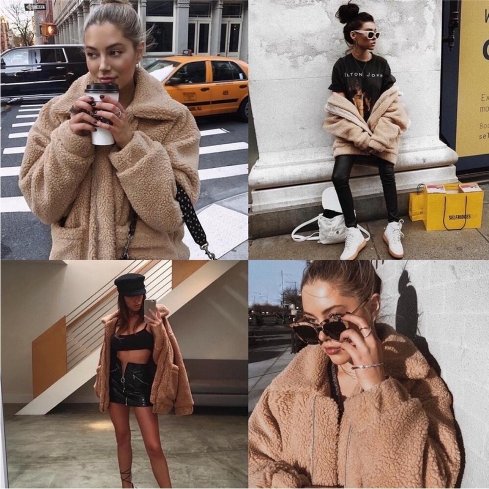 I.AM.GIA Sherpa Coat Oversized Teddy Jacket Size M Blogger Fav Tiktok Viral
